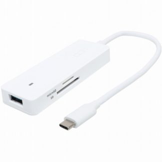 USH-10G2C/WH<BR>USB3.2 Gen2対応USBハブ カードリーダ Type-C ホワイト<BR>㈱ミヨシ