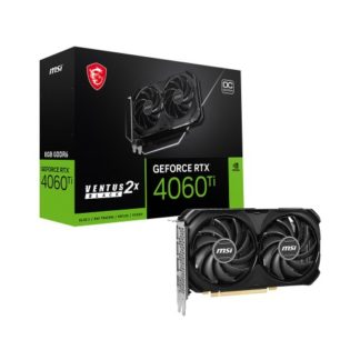 GEFORCE RTX4060TIVENTUS2XBLACK8GOC<BR>GeForce RTX 4060Ti搭載グラフィックスカード / GDDR6 8GBモデル /（正式型番：GeForce RTX 4060 Ti VENTUS 2X BLACK 8G OC）<BR>エムエスアイコンピュータージャパン