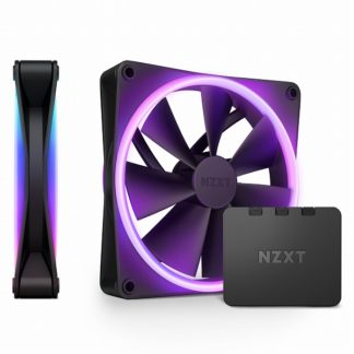 RF-D14DF-B1<BR>F140 RGB DUO ケースファン TWIN PACK & RGB Controller Black<BR>ＮＺＸＴ