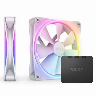 RF-D14DF-W1<BR>F140 RGB DUO ケースファン TWIN PACK & RGB Controller White<BR>ＮＺＸＴ