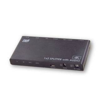 RS-HDSP2PA-4K<BR>4K60Hz/ダウンスケール対応 外部音声出力付 HDMI分配器（1入力2出力）<BR>ラトックシステム㈱
