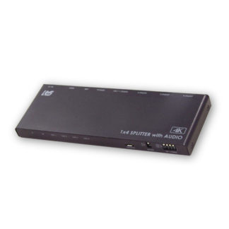 RS-HDSP4PA-4K<BR>4K60Hz/ダウンスケール対応 外部音声出力付 HDMI分配器（1入力4出力）<BR>ラトックシステム㈱