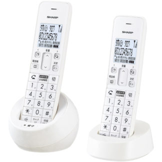 JD-S09CW-Wデジタルコードレス電話機（子機2台） ホワイト系シャープ㈱