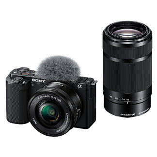 ZV-E10Y/B<BR>デジタル一眼カメラ α VLOGCAM ZV-E10 ダブルズームレンズキット ブラック<BR>ソニー㈱