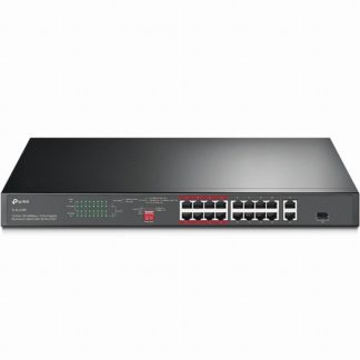 TL-SL1218P(UN)<BR>16ポート10/100Mbps＋2ポートギガビット ラックマウントスイッチ（PoE+16ポート搭載）<BR>ティーピーリンクジャパン㈱