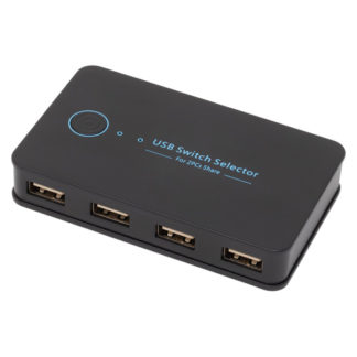 USW-02<BR>有線リモコン付USB切替器 2PC・4ポート<BR>㈱アイネックス